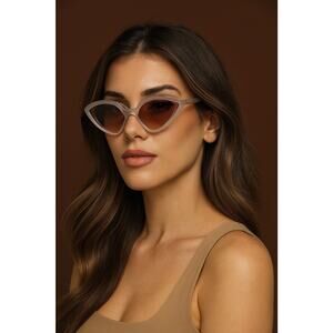 Sportmax SMOO11 geometric sunglasses with pink lenses